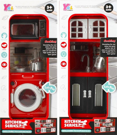 Set kuzhine lodër Mega Creative 482104, për shpi kukullash, 3+, i kuq