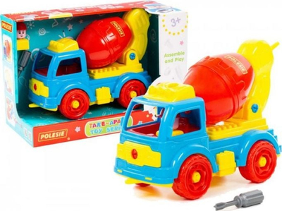 Set lodër ndërtimi Polesie 84804, kamion betonierë me blloqe 29 pjesë, shumëngjyrësh