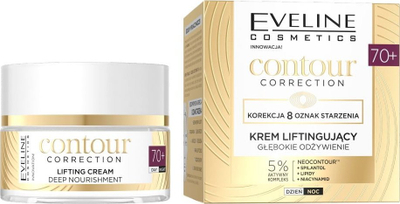Krem fytyre Eveline Cosmetics Contour Correction, lifting ushqyes për mbi 70 vjeç, 50 ml