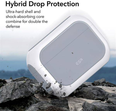 Футрола за слушалки ESR Orbit HaloLock MagSafe, за AirPods Pro 1/2, бела