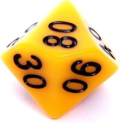 Set zaresh Rebel RPG, mat, 7 copë të verdhë