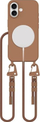 Mbështjellës telefoni Tech-Protect Magnecklace për iPhone 16, MagSafe, me rrip, kafe