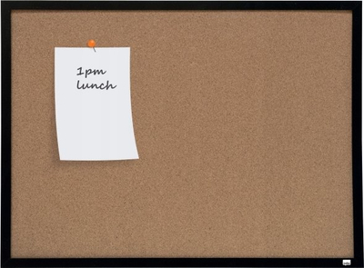 Tabllo njoftimesh Nobo Cork Board, 585x430 mm, me kornizë metalike, e zezë