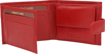 Portofol gocash Peterson, lëkurë natyrale, RFID, i kuq