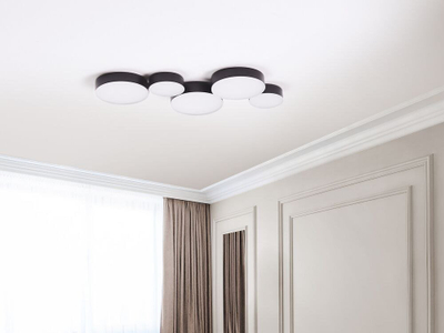Llambë tavani LED Beliani Luga, moderne, metal, e zezë