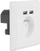 Prizë murale Lanberg AC-WS01-USB2-E, 1x 220V, 2x USB 2.1A, e bardhë