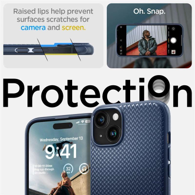 Mbrojtëse telefoni Spigen Mag Armor MagSafe për iPhone 15 Plus, blu e errët