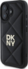 Mbulesë telefoni DKNY Quilted Stack Logo për iPhone 16 6.1", e zezë