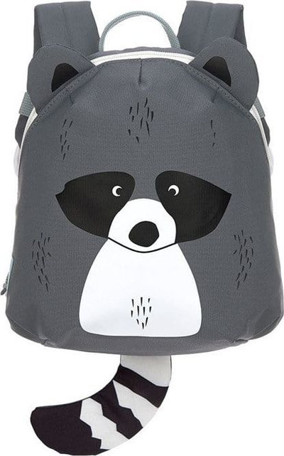 Çantë shpine fëmijësh Lassig Mini Backpack About Friends Raccoon, 3D rakun, gri e errët