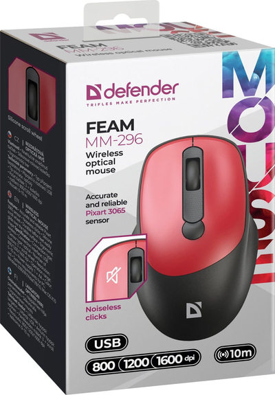 Maus Defender 52299, me kabllo, optik, i zi
