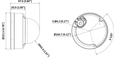 IP камера Hikvision DS-2CD2146G2H-ISU, леќа 2.8mm, куполна, бела