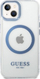 Mbulesë telefoni Guess GUHMP14MHTRMB për iPhone 14 Plus 6.7", MagSafe, blu transparente