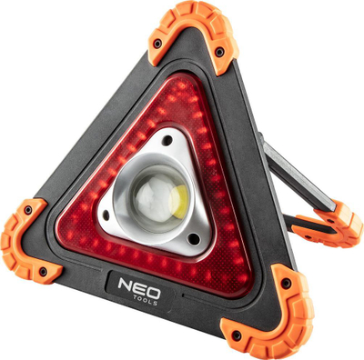 Llambë dore Neo 2 në 1 99-076, LED COB, trekëndësh paralajmërimi, portokalli