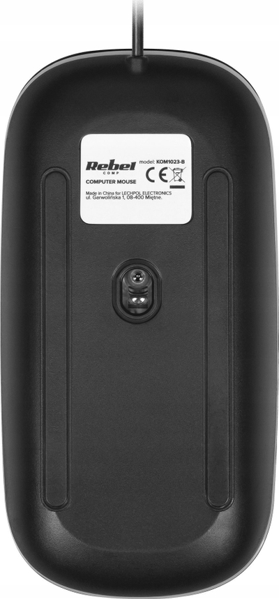 Mашински глушец Rebel WDM210, оптички, со кабел, црн
