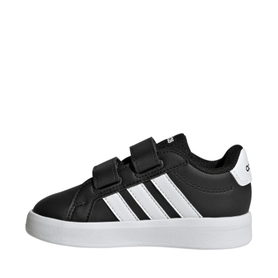 Бебешки патики Adidas Grand Court 3.0, EVA ѓон, затворање со леплива лента, црни