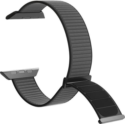 Rrip ore PURO Nylon Sport për Apple Watch 4 5 6 7 SE 8 Ultra 44 45 49mm, najlon i ajrosshëm, i zi