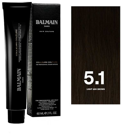 Bojë flokësh Balmain Couleurs Couture 5.1, kafe e çelët ash, permanente
