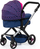 Karrucë për kukulla Bayer XEO 17054AA, për kukulla deri 46cm, 2 në 1, blu e errët rozë