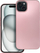 Mbulesë telefoni Metallic Case për iPhone 15 Plus, TPU, sateni, rozë