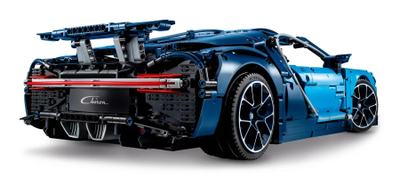 Set ndërtimi LEGO Technic 42083 Bugatti Chiron, model 1:8, dy-ngjyrësh blu