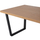 Tavolinë ngrënieje HomeMarkt HM9012, 180x90x75 cm, MDF me finiturë lisi, metal e zezë