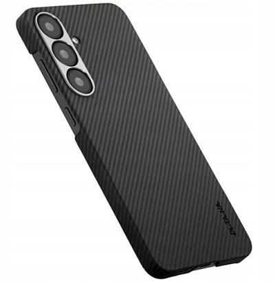 Mbulesë telefoni Pitaka Samsung Galaxy S25 Slim, shumë e hollë, black gray