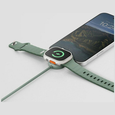 Kabllo karikues Energea Flow Duo Watch, 2 në 1 USB C dhe Apple Watch, 60W, 1.5m, gri