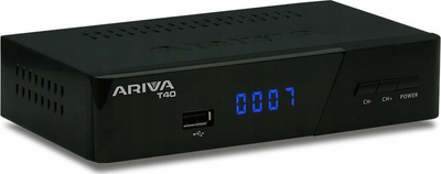 Dekoder tokësor Ferguson Ariva T40, DVB-T2 HEVC H.265, USB PVR, i zi