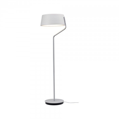 Lampë dyshemeje LED Ebern Designs Helton, 148 cm, dritë e bardhë e ngrohtë, e bardhë