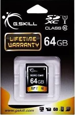 Kartë memorje G.Skill SDXC, 64GB, Class 10 UHS-I, e zezë