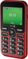 Telefoni Doro Leva E10, ekran 2.4", për të moshuar, i kuq