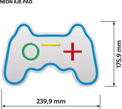 Lampë murale Activejet Aje Neon Pad, LED shumëngjyrëshe, USB 5V, shumëngjyrëshe