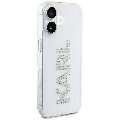Футрола за телефон Karl Lagerfeld IML Rhinestones Logo за iPhone 16 6.1", TPU, проѕирна