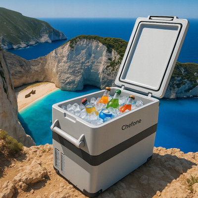 Frigorifer portativ Chefone IceBox CF45, 40L, 12V 230V, gri