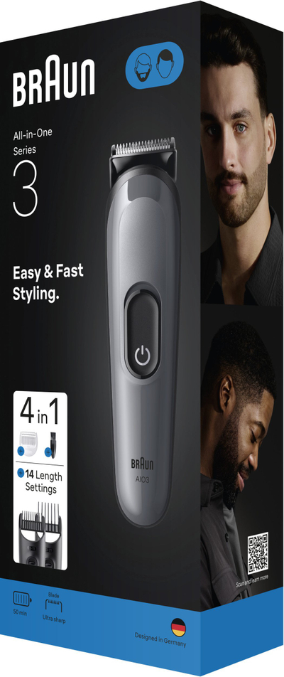 Set rroje Braun All in One Series 3 AIO3500, 4 në 1, për flokë dhe mjekër
