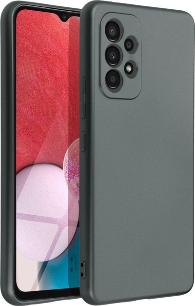 Kapak telefoni për Samsung Galaxy A52 5G, Metallic Case TPU, gri