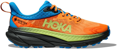 Патики за трејл трчање Hoka Challenger 7 GTX, GORE-TEX, амортизирачки ѓон, портокалови шарени