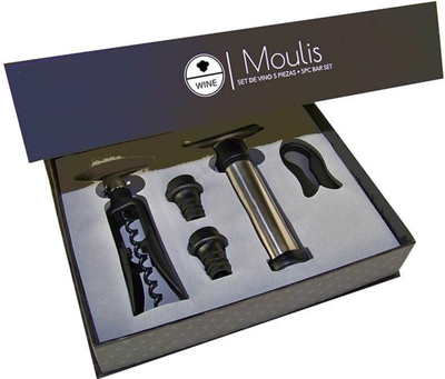 Set vere Masterpro Luxury, 5 pjesë, inox, i zi