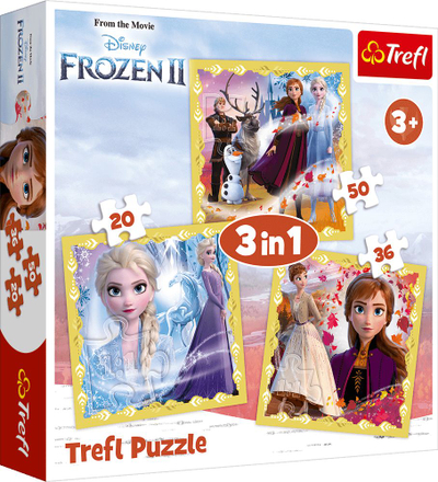 Puzzle Club Anna and Elsa's power, 3në1