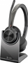 Kufje wireless Poly Voyager 4320 UC, Bluetooth, me mikrofon, të zeza