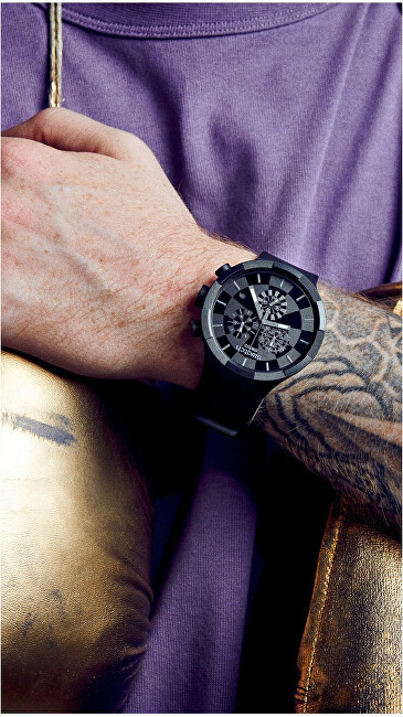Orë dore për meshkuj Swatch Big Bold, e zezë