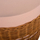 Tavolinë ndihmëse VILHENA HM18166, fiber cement, rattan, rozë natyrale