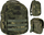 Çantë shkolle Starpak Army, shumëndarëse, ergonomike, kamuflazh jeshile