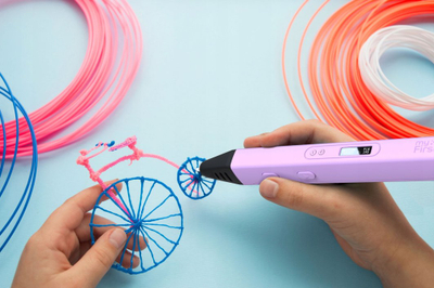 Stilolaps 3D MyFirst Pen Artist, 6 ngjyra filamenti, ekran digjital, vjollcë