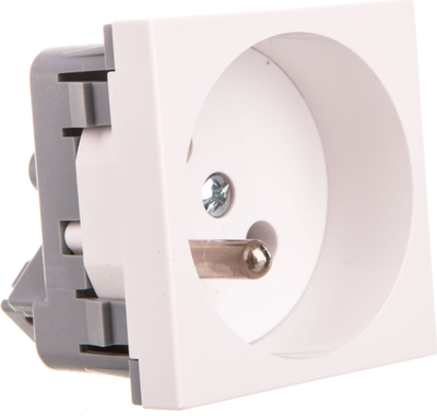 Prizë muri Kopos Single QP 45x45, 16A 250V, e bardhë