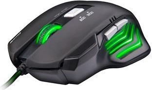 Гејминг глушец C-Tech GM-01G Akantha, 2400 DPI, 6 копчиња, црн со зелени светла