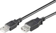 Kabllo zgjatëse MicroConnect USBAAF03B, USB A në USB A, 0.3m, e zezë