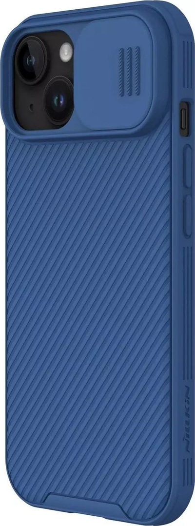 Mbrojtëse telefoni Nillkin CamShield Pro Magnetic për iPhone 15 Plus, me MagSafe, me kapak kamere, blu
