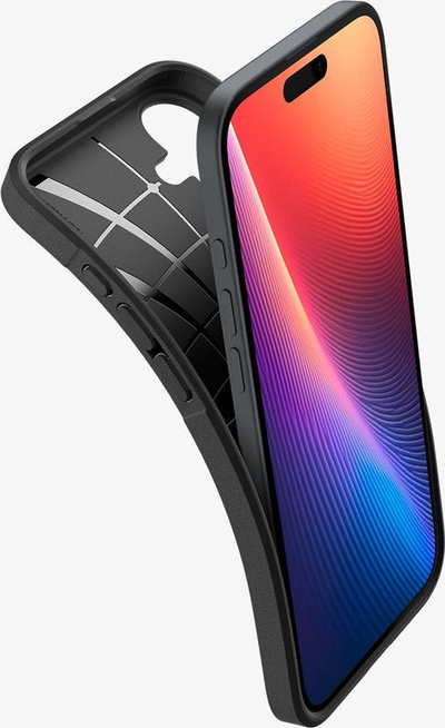 Kuti telefoni Spigen Core Armor për iPhone 16, TPU i butë e fleksibël, mbron nga goditjet, e zezë