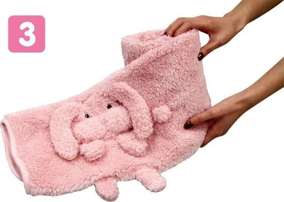 Batanije lodër My Pet Blankie, 63 x 100 cm, plushe, rozë